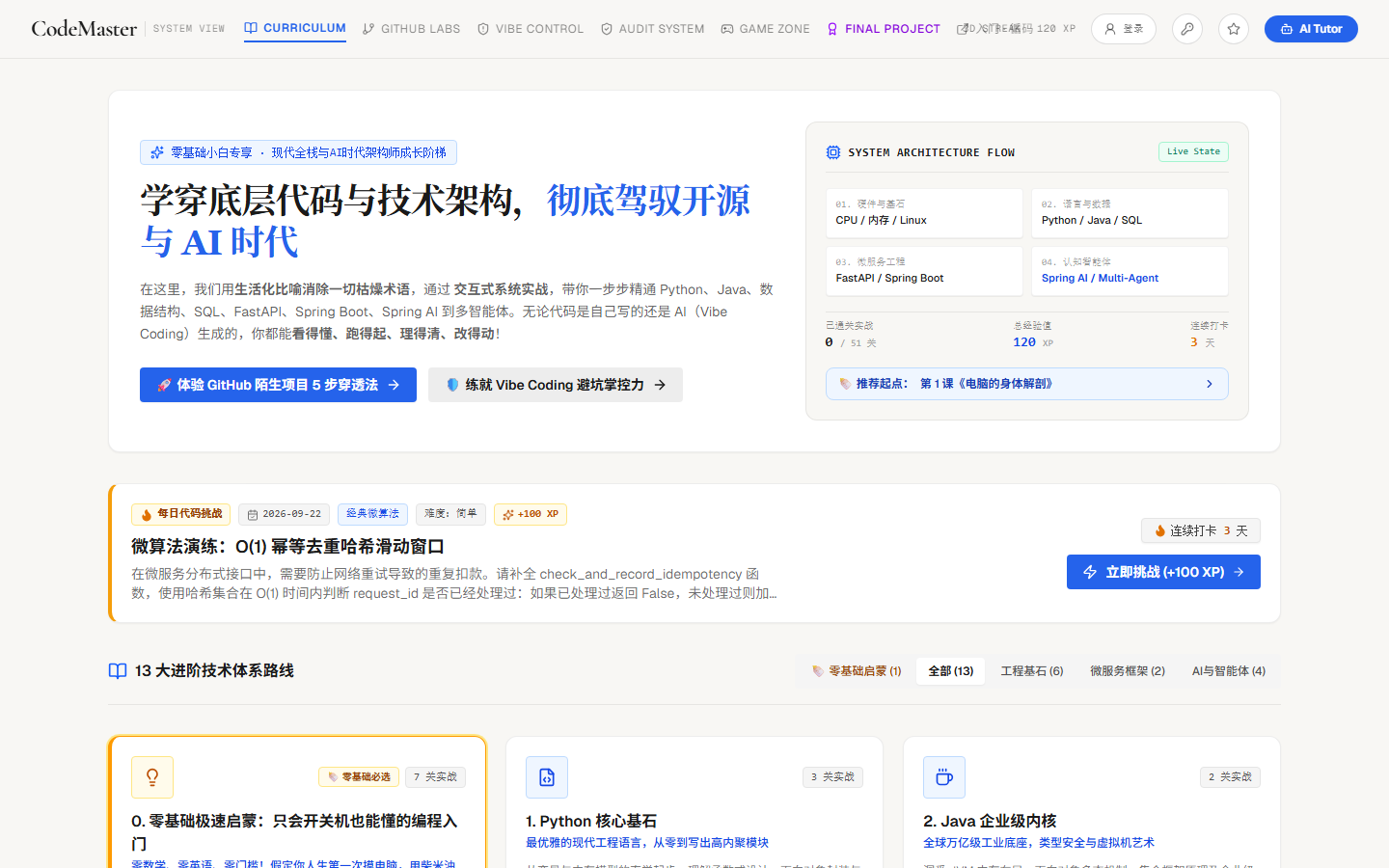 CodeMaster 首页